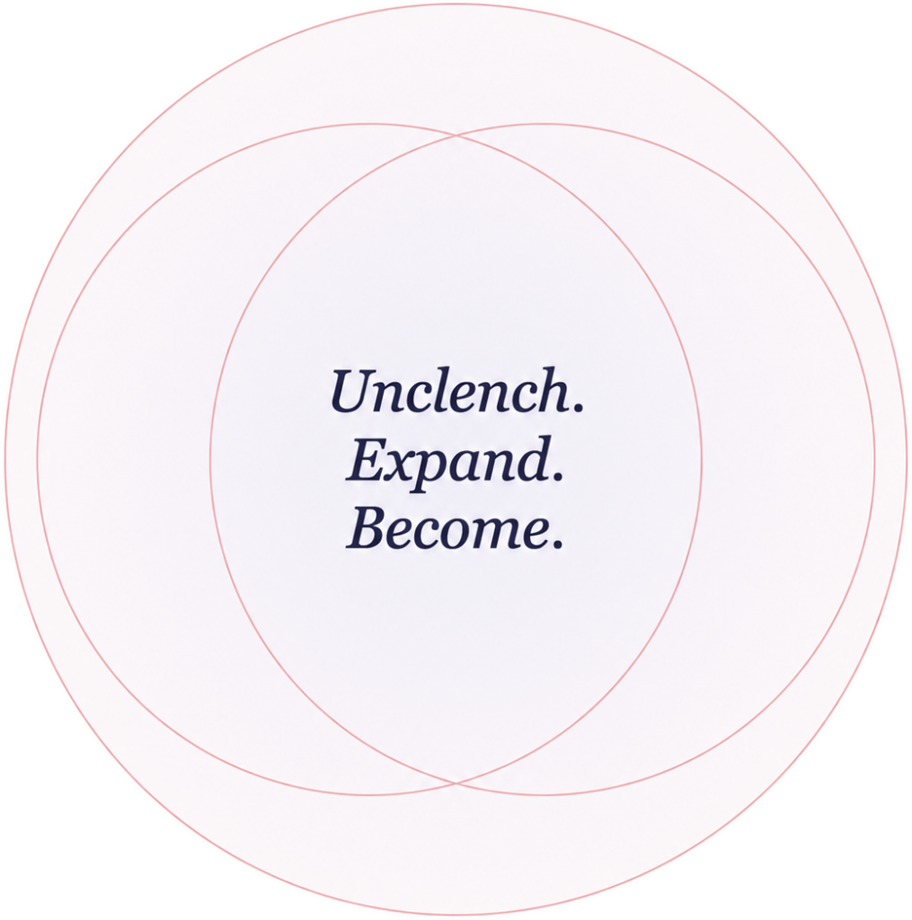 unclench, expand, become